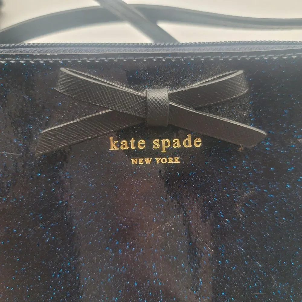 Kate Spade New York Mavis Street Amy Glitter Crossbody Bag with Bow Accent
